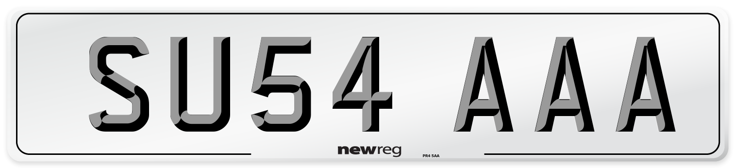 SU54 AAA Number Plate from New Reg